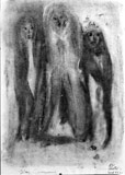 Jesus with matrons (charcoal)